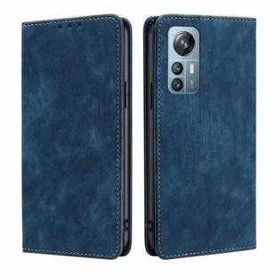 For Blackview A85 RFID Anti-theft Brush Magnetic Leather Phone Case(Blue)