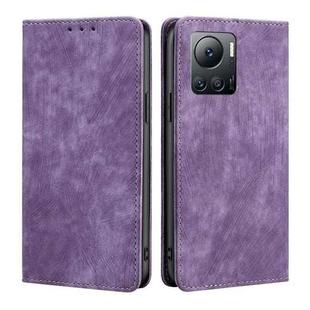 For Infinix Note 12 VIP RFID Anti-theft Brush Magnetic Leather Phone Case(Purple)