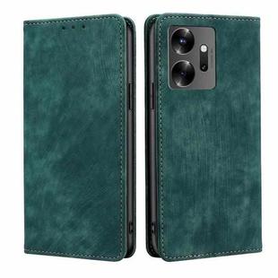 For Infinix Zero 20 RFID Anti-theft Brush Magnetic Leather Phone Case(Green)