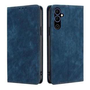 For Tecno Pova Neo 2 RFID Anti-theft Brush Magnetic Leather Phone Case(Blue)