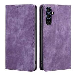 For Tecno Pova Neo 2 RFID Anti-theft Brush Magnetic Leather Phone Case(Purple)