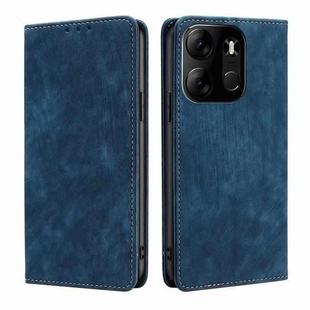 For Tecno Spark Go 2023 RFID Anti-theft Brush Magnetic Leather Phone Case(Blue)