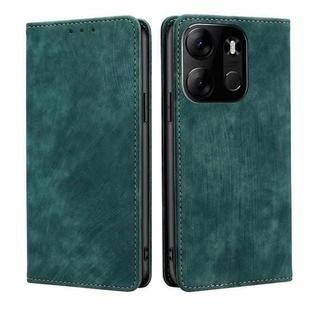 For Tecno Spark Go 2023 RFID Anti-theft Brush Magnetic Leather Phone Case(Green)