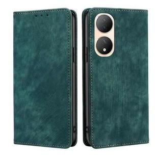 For vivo Y100 5G RFID Anti-theft Brush Magnetic Leather Phone Case(Green)