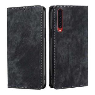 For Rakuten Big RFID Anti-theft Brush Magnetic Leather Phone Case(Black)