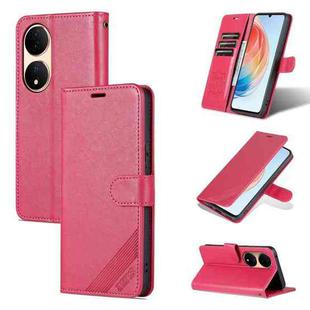 For vivo Y100 AZNS Sheepskin Texture Flip Leather Phone Case(Red)