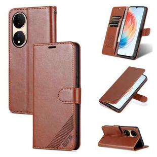 For vivo Y100 AZNS Sheepskin Texture Flip Leather Phone Case(Brown)