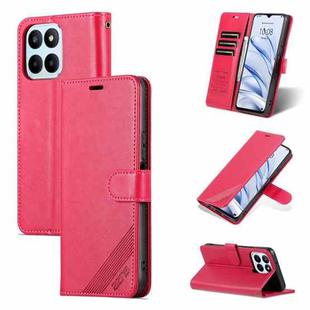 For Honor 70 Lite AZNS Sheepskin Texture Flip Leather Phone Case(Red)