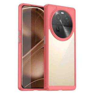 For OPPO Find X6 5G Colorful Series Acrylic + TPU Phone Case(Red)