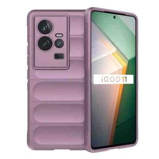 For vivo iQOO 11 5G Magic Shield TPU + Flannel Phone Case(Purple)