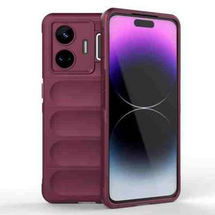 For Realme GT Neo 5 5G Magic Shield TPU + Flannel Phone Case(Wine Red)