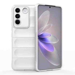 For vivo S16e 5G Magic Shield TPU + Flannel Phone Case(White)