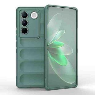 For vivo S16 Pro 5G Magic Shield TPU + Flannel Phone Case(Dark Green)
