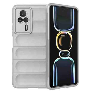 For Xiaomi Redmi K60E 5G Magic Shield TPU + Flannel Phone Case(Grey)