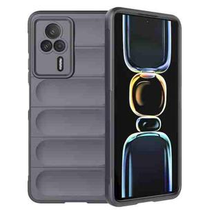 For Xiaomi Redmi K60E 5G Magic Shield TPU + Flannel Phone Case(Dark Grey)