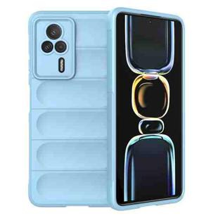 For Xiaomi Redmi K60E 5G Magic Shield TPU + Flannel Phone Case(Light Blue)