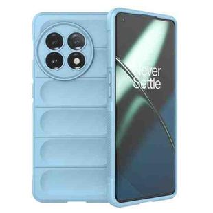For OnePlus 11 5G Magic Shield TPU + Flannel Phone Case(Light Blue)