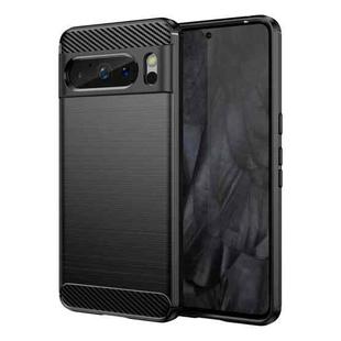 For Google Pixel 8 Pro Carbon Fiber Brushed Texture TPU Case(Black)