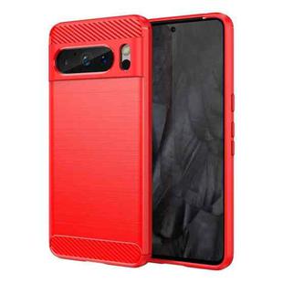 For Google Pixel 8 Pro Carbon Fiber Brushed Texture TPU Case(Red)