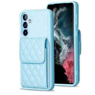 For Samsung Galaxy A54 5G Vertical Wallet Rhombic Leather Phone Case(Blue)