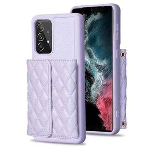 For Samsung Galaxy A52 4G / 5G Horizontal Wallet Rhombic Leather Phone Case(Purple)