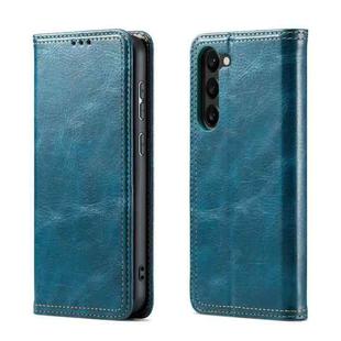 For Samsung Galaxy S23+ 5G FIERRE SHANN Vintage Bark Texture Wallet Leather Phone Case(Green)