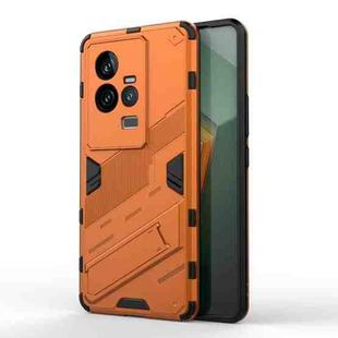 For vivo iQOO 11 5G Punk Armor 2 in 1 PC + TPU Shockproof Phone Case with Invisible Holder(Orange)