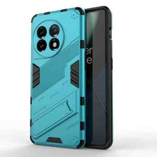 For OnePlus 11 5G Punk Armor 2 in 1 PC + TPU Shockproof Phone Case with Invisible Holder(Blue)