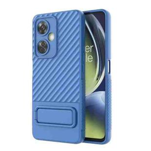 For OnePlus Nord CE 3 Wavy Texture TPU Phone Case with Lens Film(Blue)