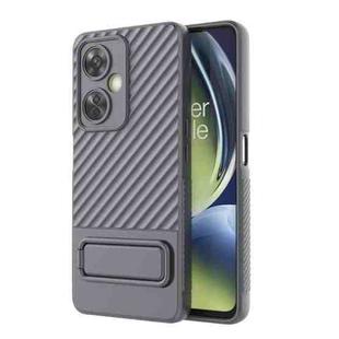 For OnePlus Nord CE 3 Wavy Texture TPU Phone Case with Lens Film(Grey)