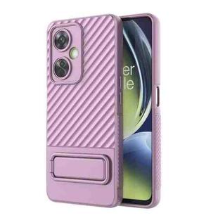 For OnePlus Nord CE 3 Wavy Texture TPU Phone Case with Lens Film(Purple)