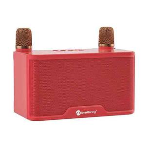 NewRixing NR8088 Wireless Microphone TWS Handheld Noise Reduction Smart Bluetooth Speaker(Red)