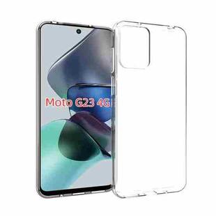 For Motorola Moto G23 4G Waterproof Texture TPU Phone Case(Transparent)