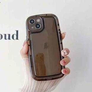 For iPhone 14 Plus Fat Man Airbag Clear TPU Phone Case(Transparent Black)