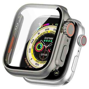 For Apple Watch Series SE 2 / 6 / SE / 5 / 4 40mm Tempered Film + PC Integrated Watch Protective Case(Titanium Steel)
