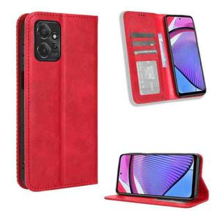 For Motorola Moto G Power 2023 Magnetic Buckle Retro Texture Leather Phone Case(Red)