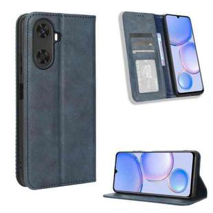 For Huawei Enjoy 60 4G Magnetic Buckle Retro Texture Leather Phone Case(Blue)