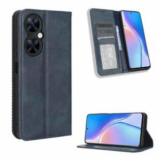 For Huawei Maimang 20 Magnetic Buckle Retro Texture Leather Phone Case(Blue)