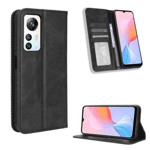 For Blackview A85 Magnetic Buckle Retro Texture Leather Phone Case(Black)