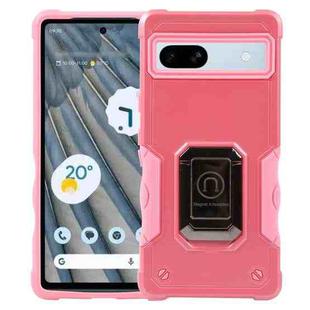 For Google Pixel 7a Non-slip Shockproof Armor Phone Case with Ring Holder(Pink)