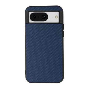 For Google Pixel 8 Carbon Fiber Texture PU Phone Case(Blue)