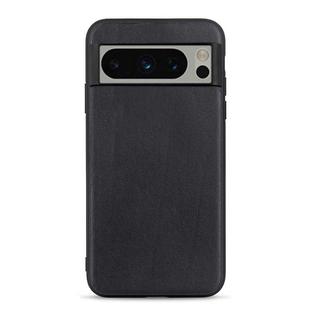 For Google Pixel 8 Pro Lambskin Texture Genuine Leather Phone Case(Black)