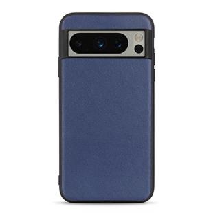 For Google Pixel 8 Pro Lambskin Texture Genuine Leather Phone Case(Blue)