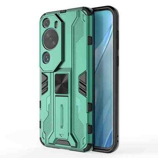 For Huawei P60 Art 4G Supersonic Holder PC Soft TPU Phone Case(Green)
