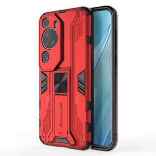 For Huawei P60 Art 4G Supersonic Holder PC Soft TPU Phone Case(Red)