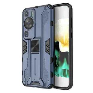 For Huawei P60 / P60 Pro Supersonic Holder PC Soft TPU Phone Case(Blue)