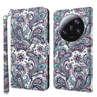 For Xiaomi 13 Ultra 3D Painting Pattern Leather Phone Case(Swirl Pattern)