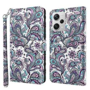 For Xiaomi Redmi Note 12 Pro+ Global 3D Painting Pattern Flip Leather Phone Case(Swirl Pattern)