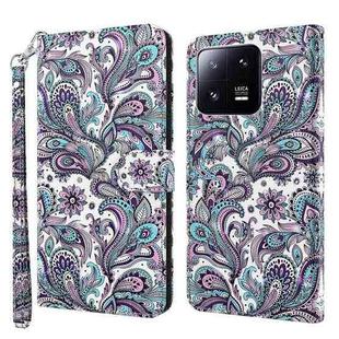 For Xiaomi 13T Pro 3D Painting Pattern Leather Phone Case(Swirl Pattern)