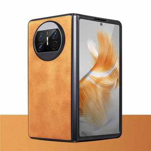 For Huawei Mate X3 Sheepskin Shockproof Phone Case(Yellow)